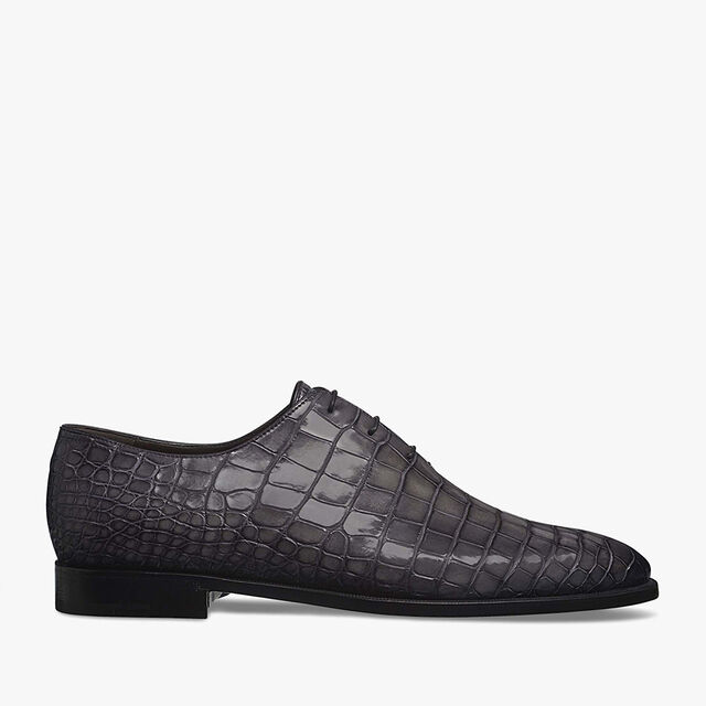 Alessandro Démesure Alligator Leather Oxford, LIGHT GREY, hi-res 1