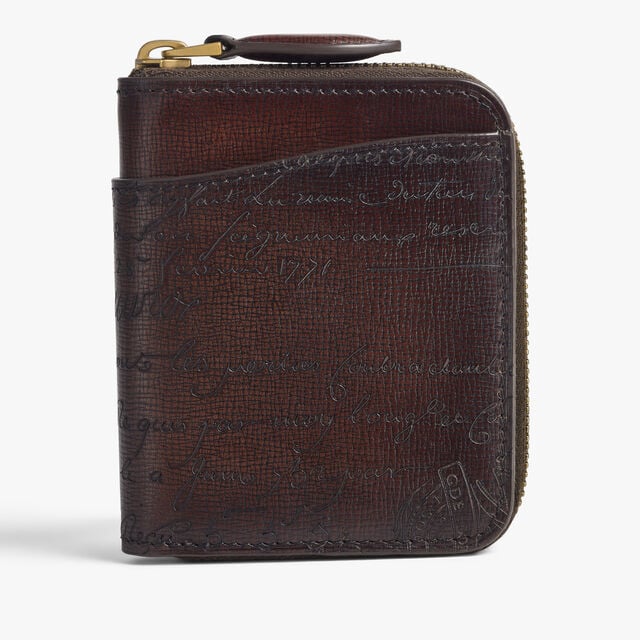 Wapa Gradiant Coin Purse In Scritto Leather, MADURO, hi-res 1