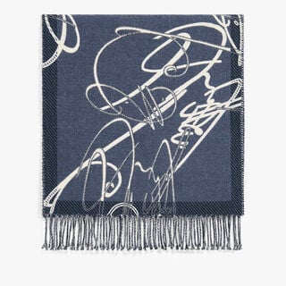 Fair Isle Scritto Scarf, BLUE CHARCOAL, hi-res