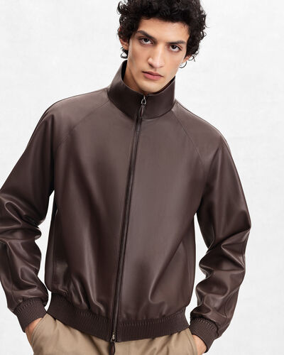 Leather Tracksuit, Earth Brown, hi-res