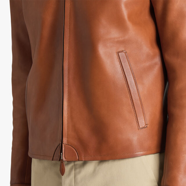 Patina Leather Blouson, COGNAC, hi-res 6