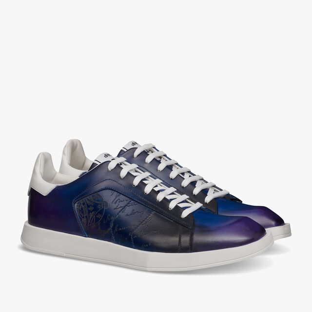 Stellar Scritto Leather Sneaker, CLOUDY SPACE, hi-res