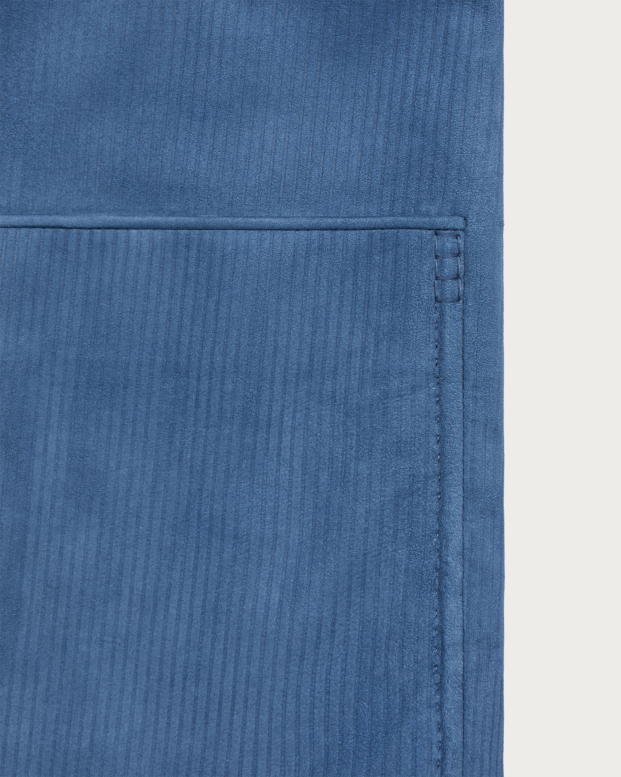 Corduroy Leather Foresti&egrave;re Jacket, Dim Blue, Image 2