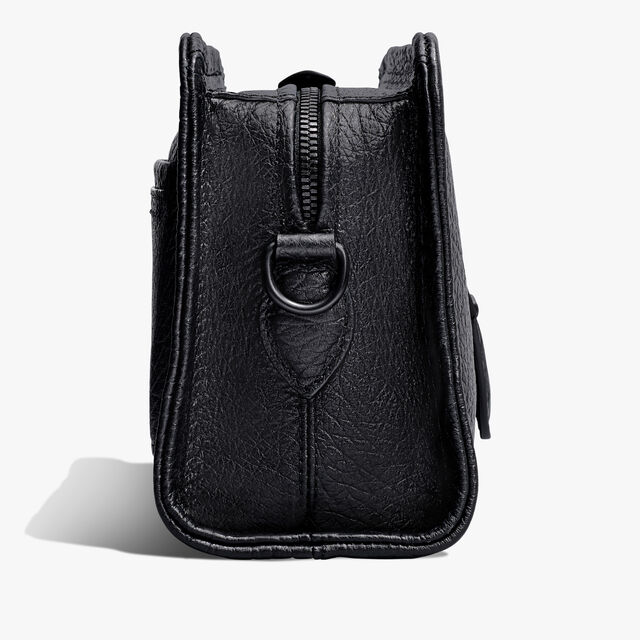 Journalier Xs Leather Messenger, DEEP BLACK, hi-res 4