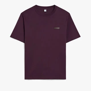Leather Tab T-shirt, PURPLE GRAPE, hi-res