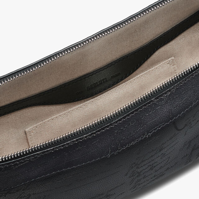 Rider Scritto Leather Belt Bag, NERO GRIGIO, hi-res 6