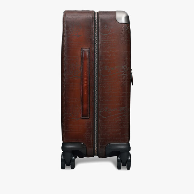 Formula 1005 Scritto Leather Rolling Suitcase, CACAO INTENSO, hi-res 4