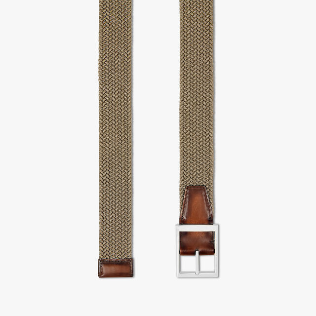 Classic Braided Fabric 35 mm Belt, SAND, hi-res 2