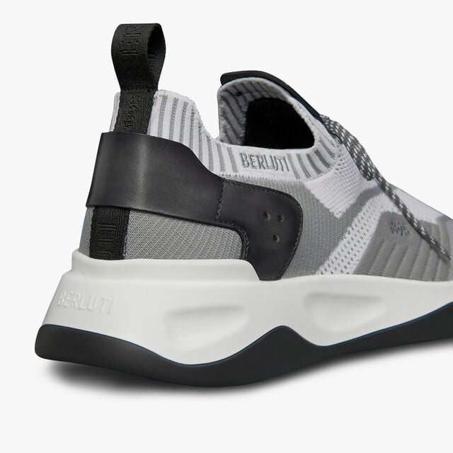 Shadow Knit And Leather Sneaker, WHITE & GREY, hi-res 5