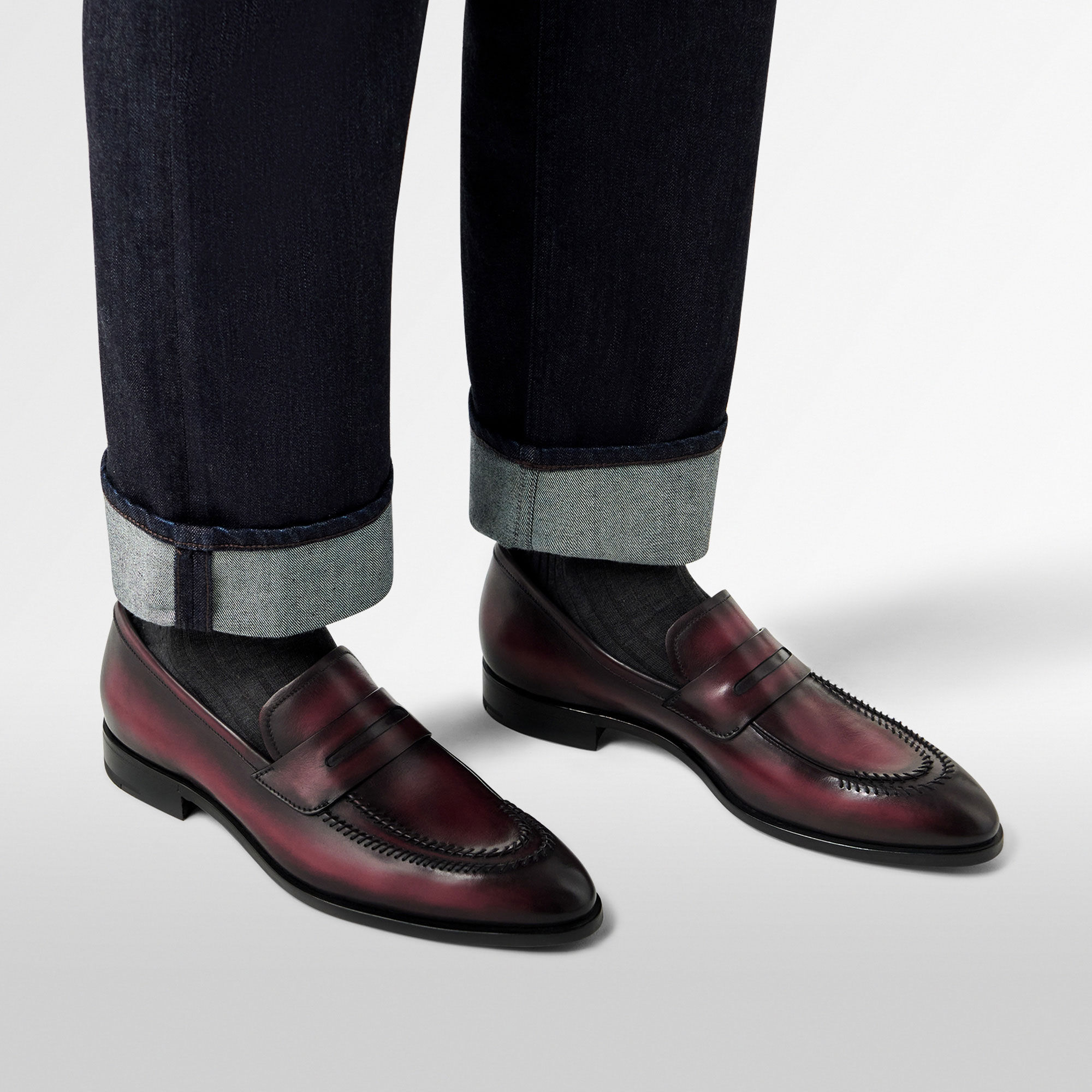 大人女性の Leather Rapiécé-Reprisé Loafer US Berluti | 靴