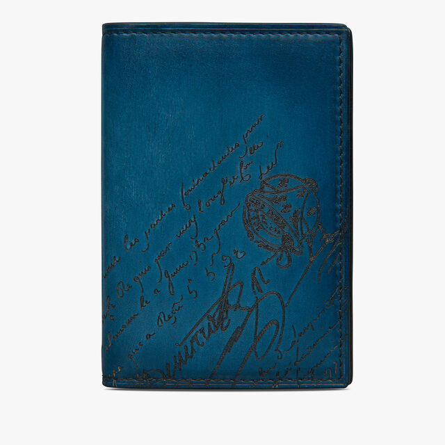 Jagua Scritto Leather Card Holder, AVEIRO, hi-res 1