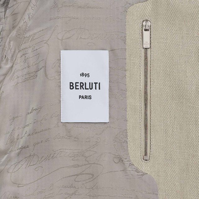 Linen Blouson, NATURAL BEIGE, hi-res 8