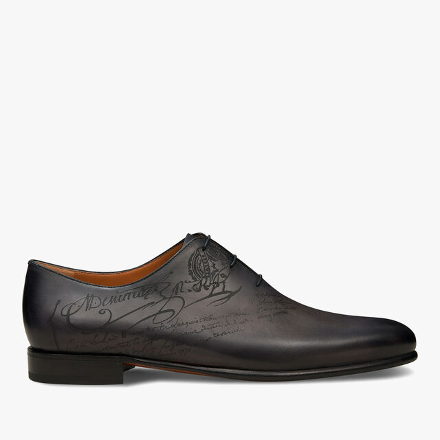 Alessandro Galet Scritto Leather Oxford, NERO GRIGIO, hi-res 1