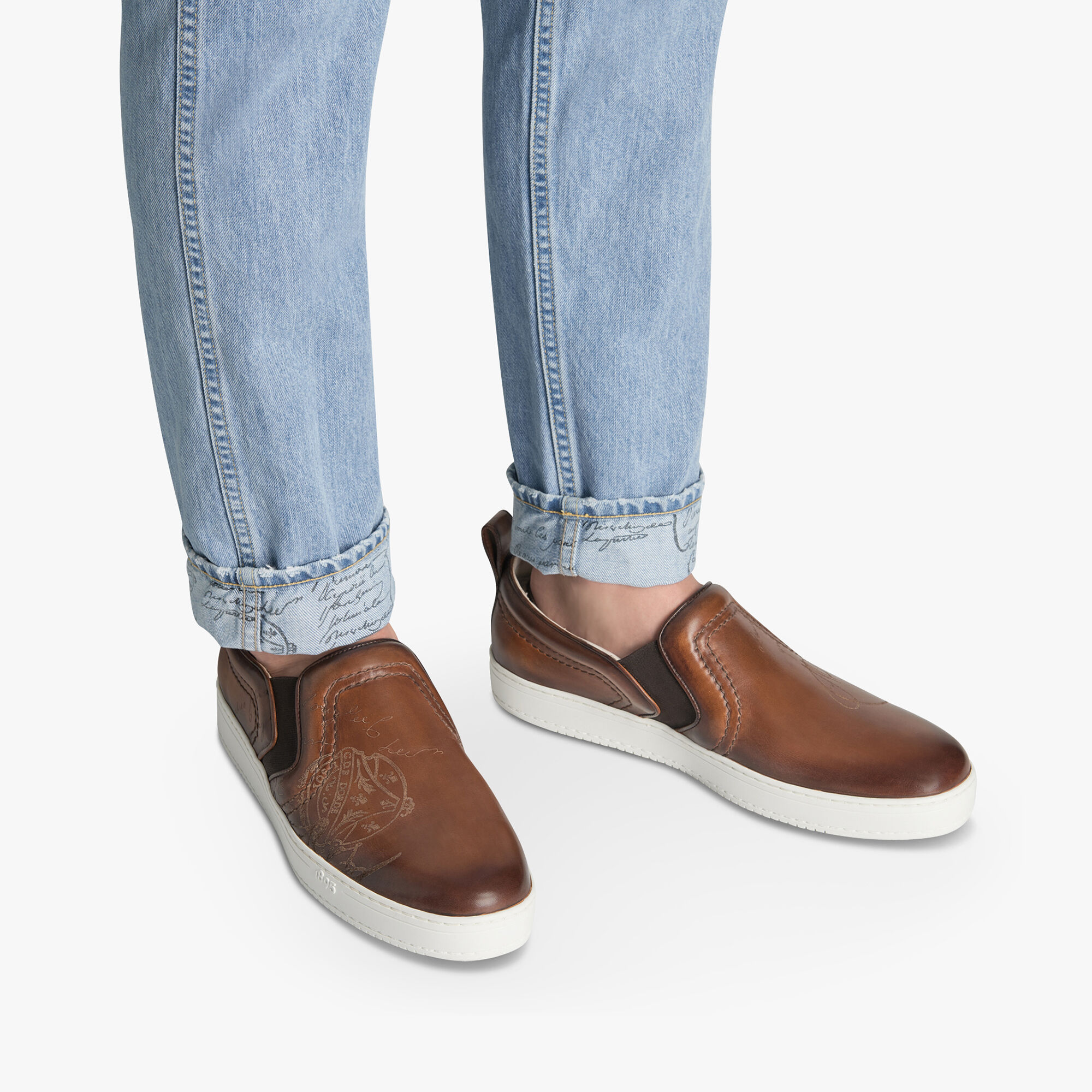 Playtime Scritto Leather Slip On Berluti US