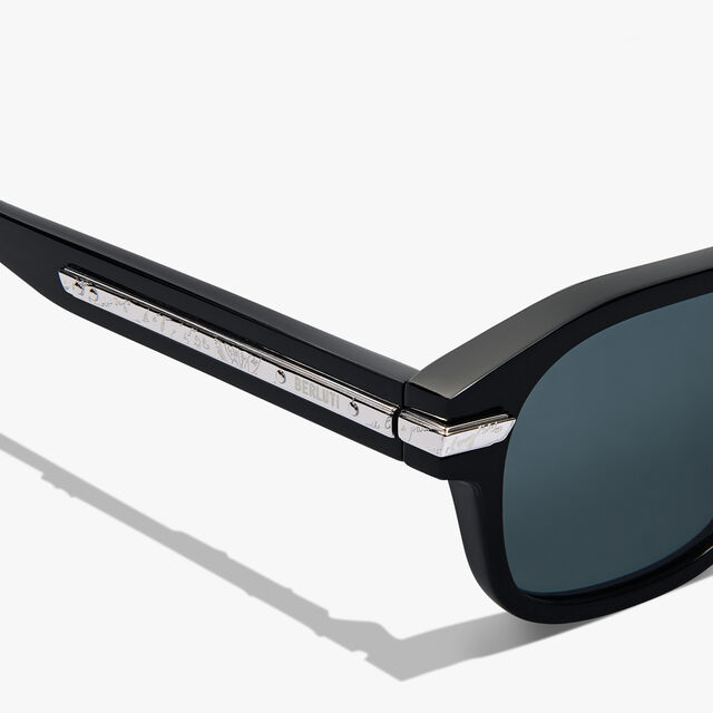 Flare Acetate Sunglasses, BLACK + VINTAGE BLUE, hi-res 3