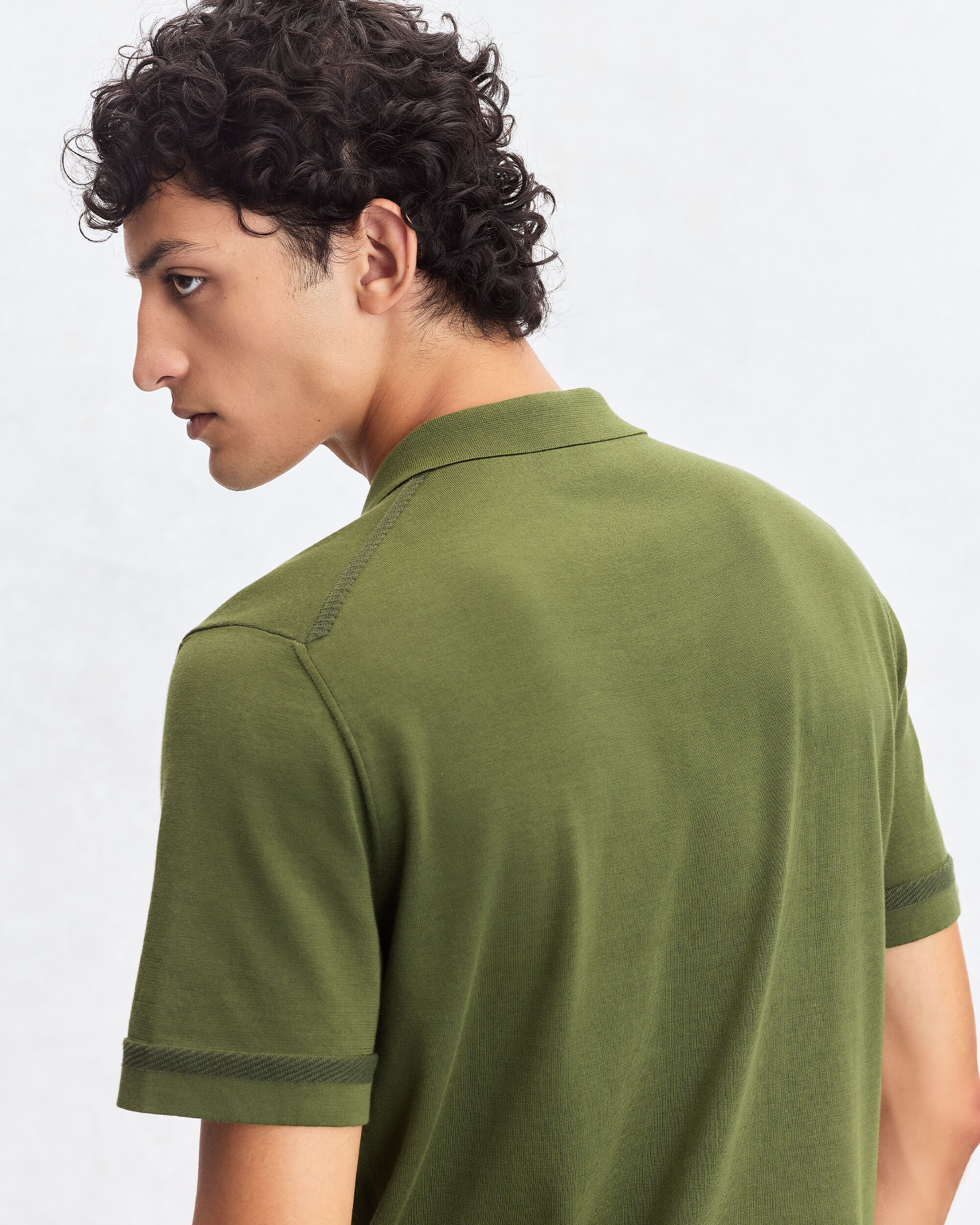 B-Thabor Embroidery Polo, Acid Green, hi-res