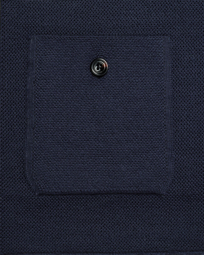 Shadow Jacket with Leather Detail, Navy, hi-res