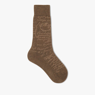 Chaussettes Scritto, EQUINOX BROWN, hi-res