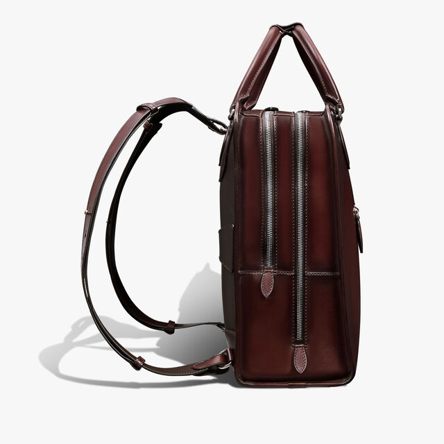 Premier Jour Scritto Leather Backpack, LEGNO BRUCIATO, hi-res 4