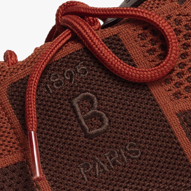 Shadow Knit And Lagoon Calf Sneaker, BRICK / BROWN, hi-res 8
