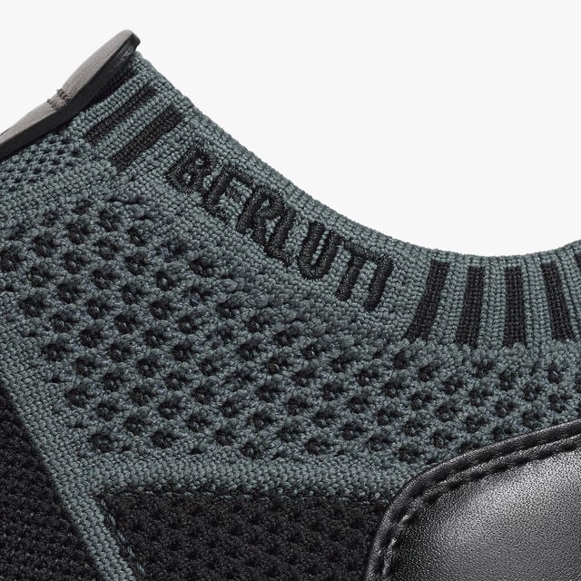 Sneaker Shadow En Maille Et Cuir De Veau, TEMPEST / BLACK, hi-res 7