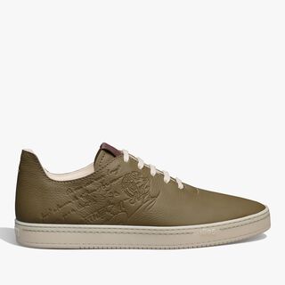 Eden Scritto Leather Sneaker, KAKI, hi-res