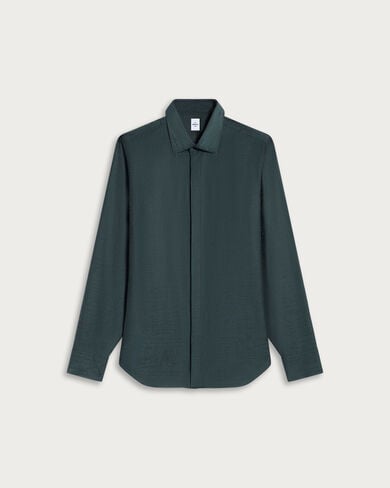 Andy Scritto Pattern Shirt, Nero Blue, hi-res