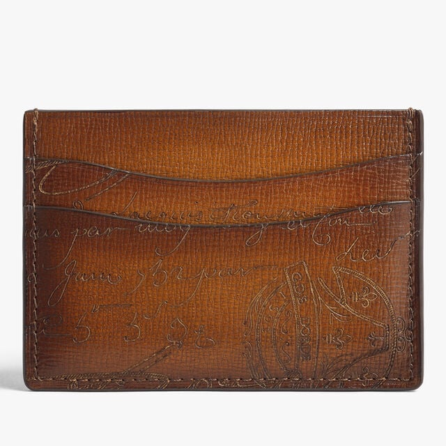 Bambou Gradiant Card Holder In Scritto Leather, FIAMMA, hi-res 1