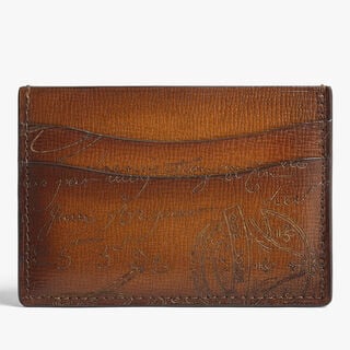 Bambou Gradiant Card Holder In Scritto Leather, FIAMMA, hi-res