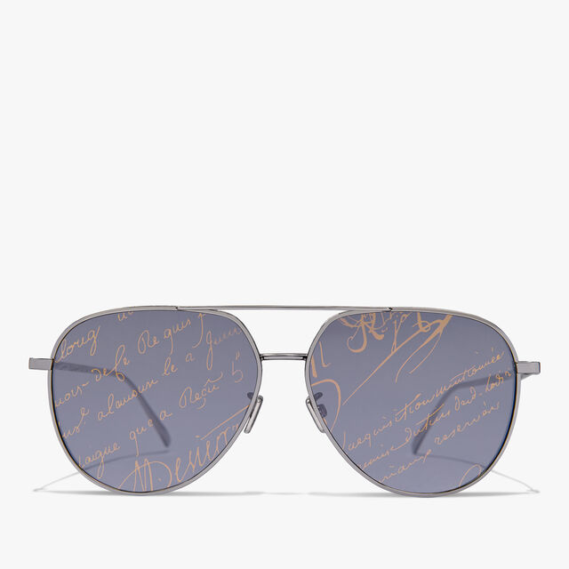 Lunettes De Soleil Glint En Métal, BLACK GOLD + SCRITTO GOLD, hi-res 1