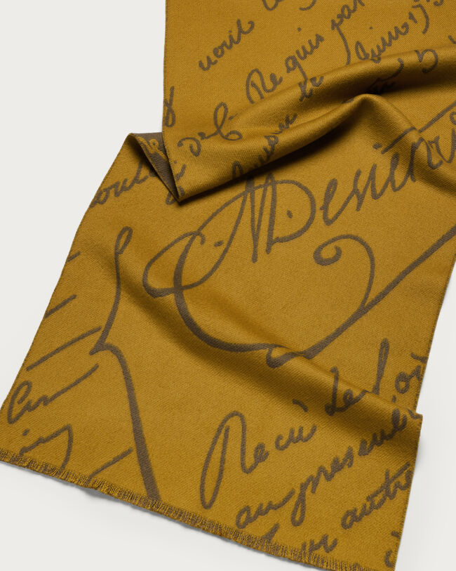 Scritto Pattern Scarf, Cumin, hi-res