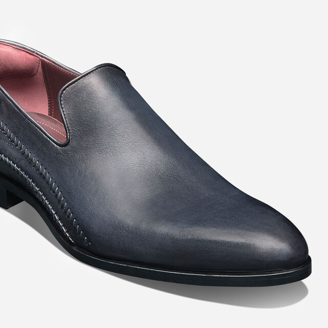 Rapiécé-Reprisé Scritto Leather Slipper, LUNA PIENA, hi-res 5