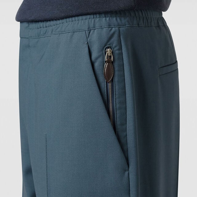 Stretch Wool Jogpants, GREYISH BLUE, hi-res 5