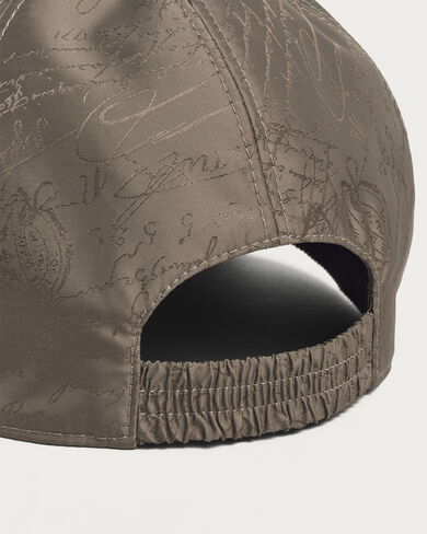 Scritto Pattern Baseball Cap, Sepia, hi-res