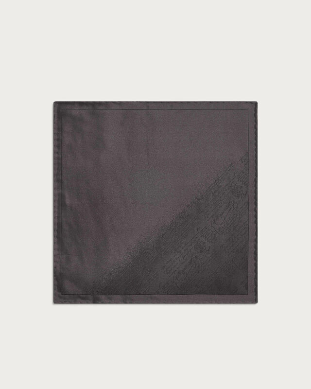 Mouchoir de poche Motif Scritto, Anthracite, hi-res