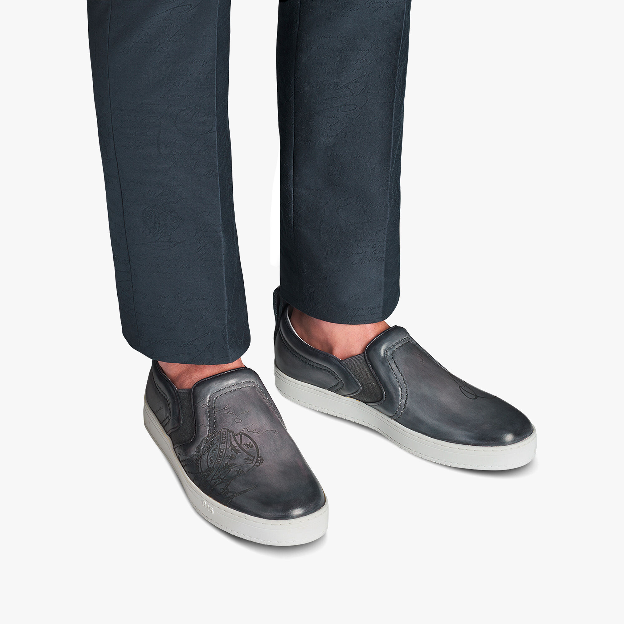 Playtime Scritto Leather Slip On Berluti US