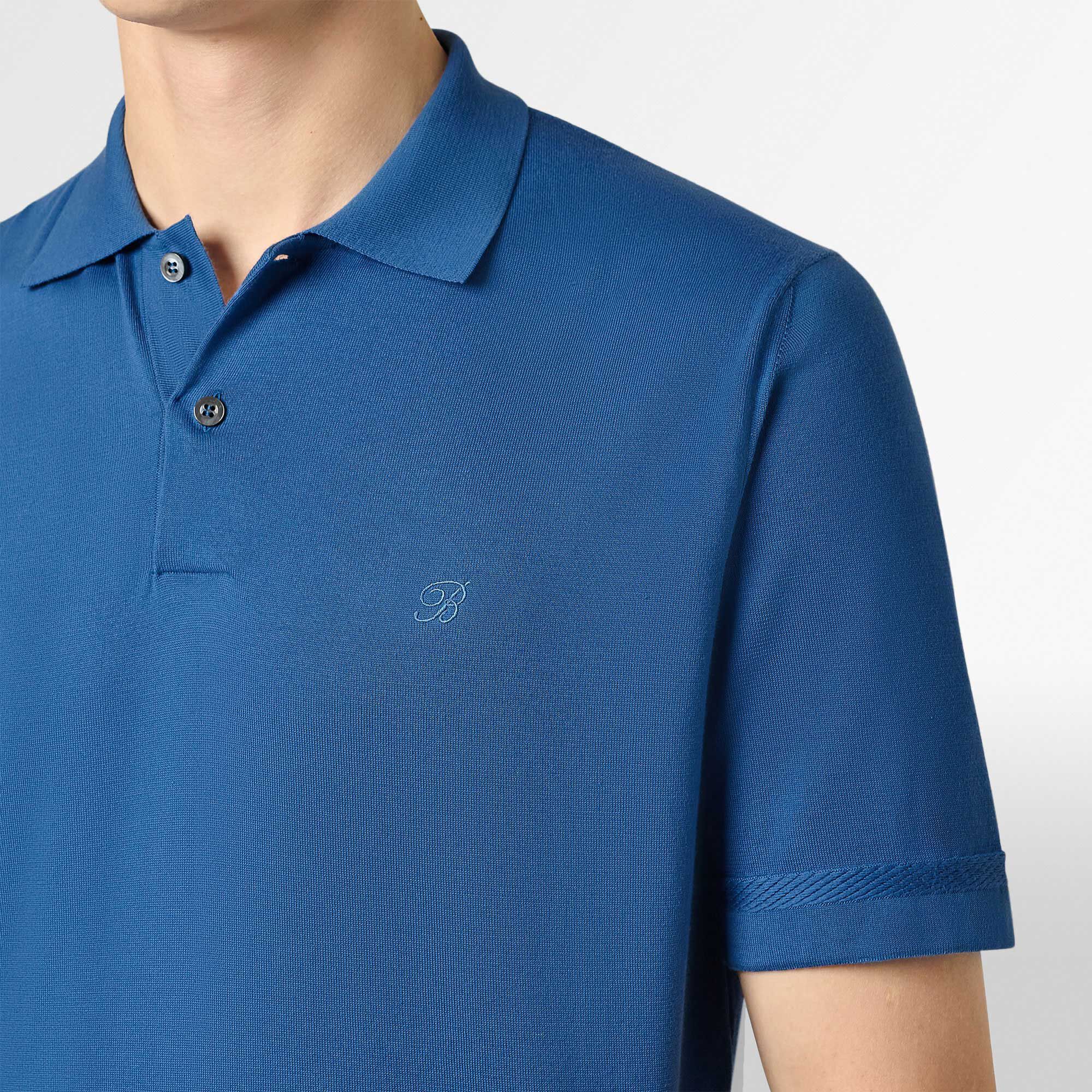 【Berluti】Thabor Tシャツ グラナイトブルー Berluti Thabor 半袖ポロ | ベルルッティ JP