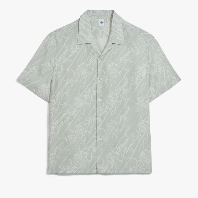 Marbeuf Scritto Short Sleeved Shirt, CELADON SCRITTO, hi-res 1