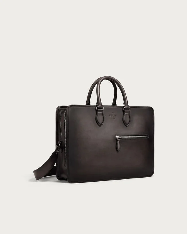 Deux Jours Briefcase, Nero Grigio, hi-res