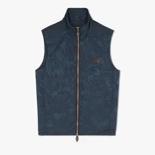 Nylon Scritto Gilet, WASHED INDIGO, hi-res