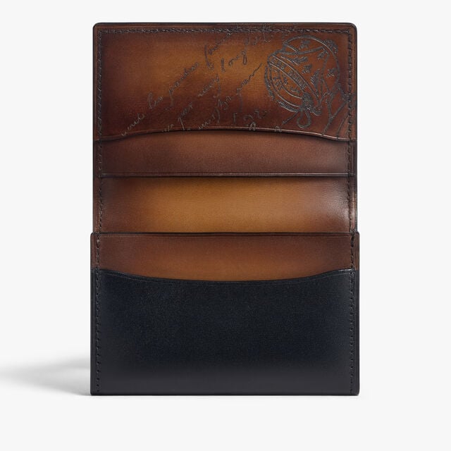 Imbuia Card Holder In Leather, BLACK, hi-res 2