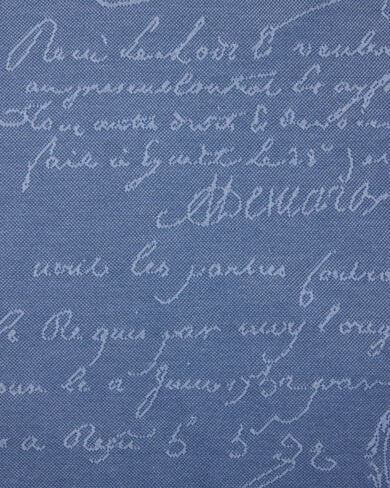 Polo en piqu&eacute; Motif Scritto, Nile Blue, hi-res