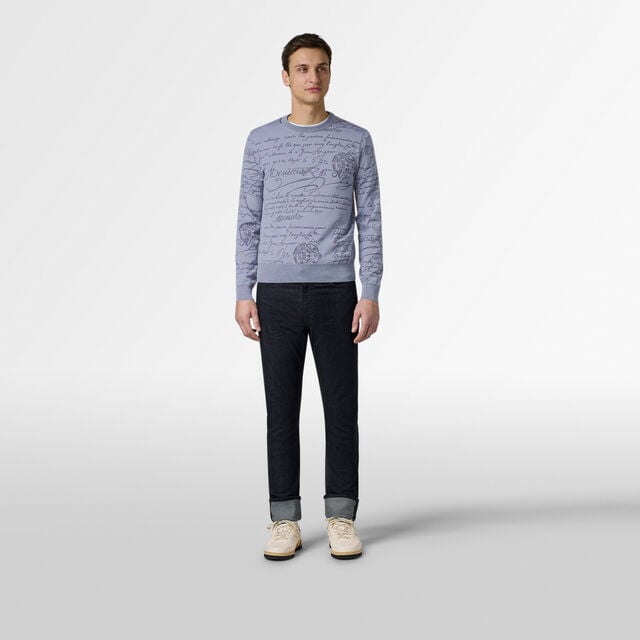 Pull En Laine Scritto, SEASIDE GREY, hi-res 4