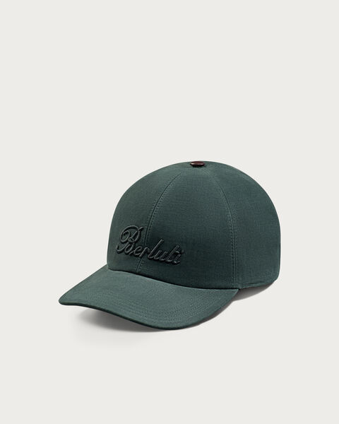Casquette avec Broderie Berluti Thabor, Fir Green, hi-res