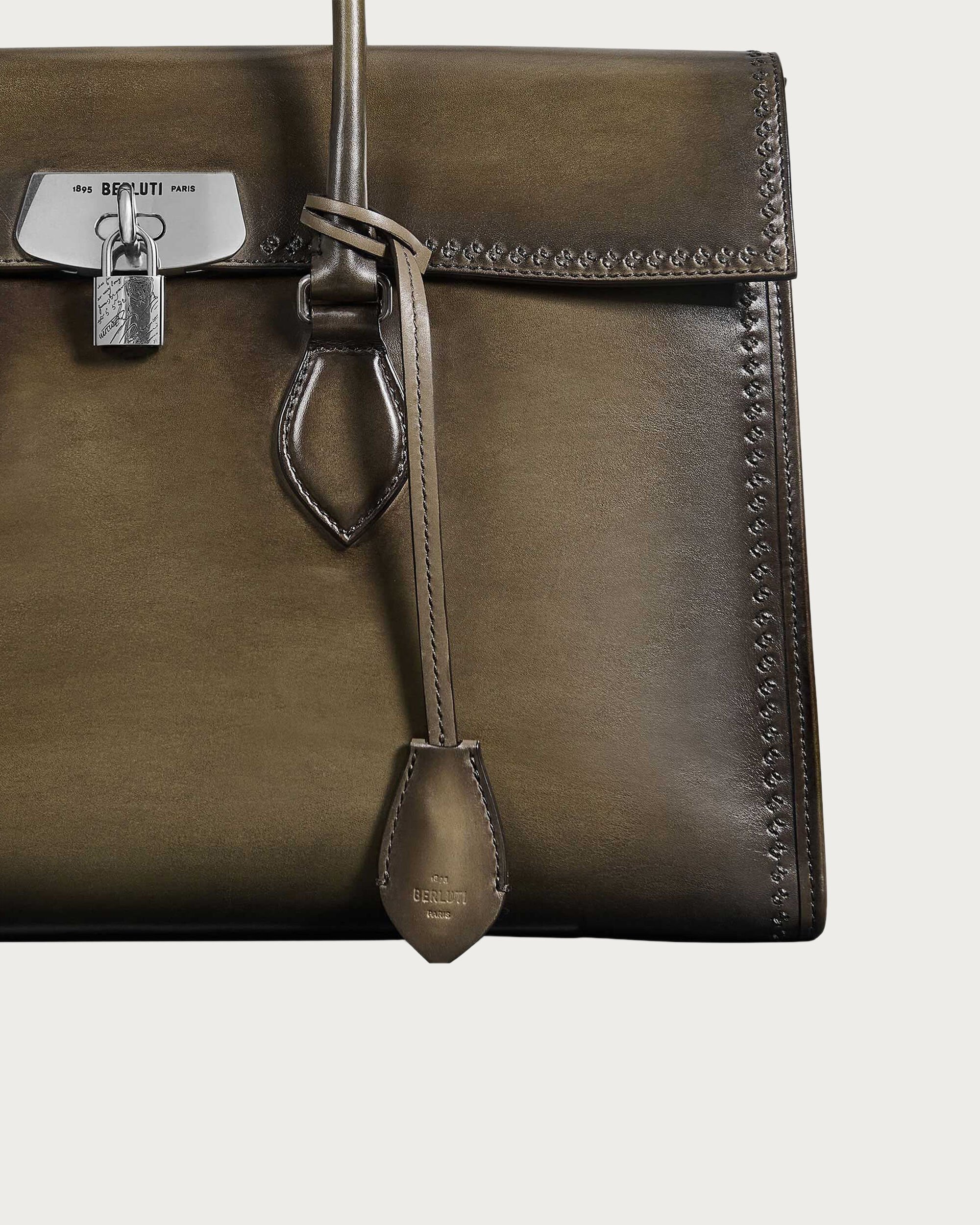 バッグ Berluti E'Mio Leather Briefcase E'Mio Punto A Mano Briefcase | Berluti