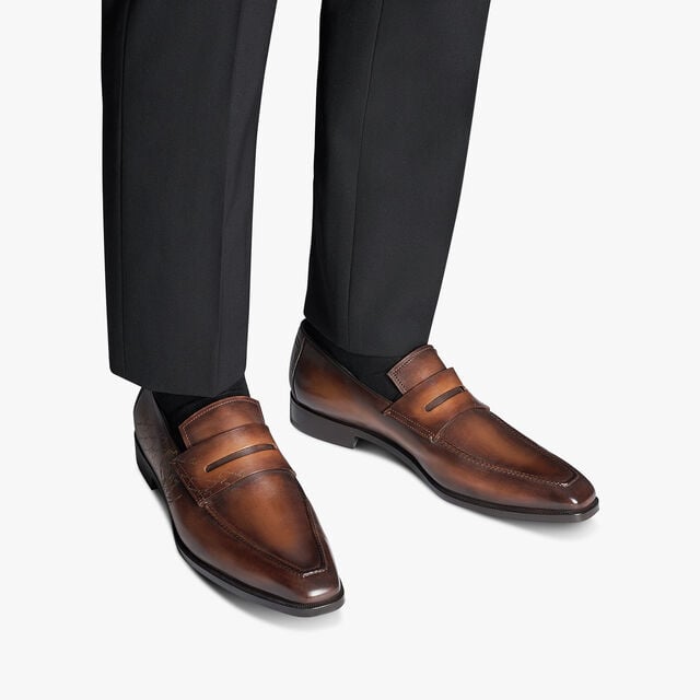 Andy Démesure Scritto Leather Loafer, CACAO INTENSO, hi-res 7