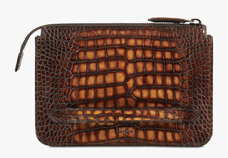 Tersio Alligator Leather Wallet, TOBACCO BIS, hi-res