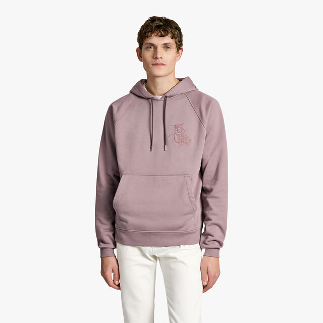 Embroidered Logo Hoodie, LILAC POWDER, hi-res 2