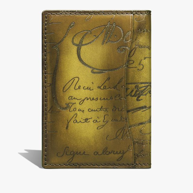 Jagua Scritto Leather Card Holder, JUNGLE GREEN, hi-res 2