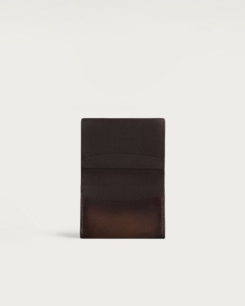 インブイア タングラム フラップ カードホルダー, Soft Brown & Midnight Blue, hi-res